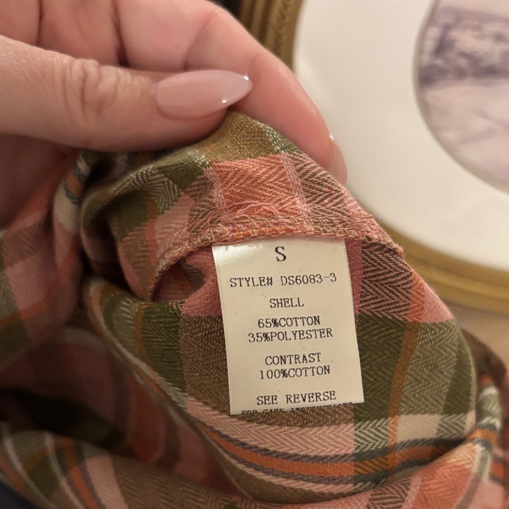 Oli & Hali Plaid Mixed Color Flannel-Size Small - Picture 5 of 6